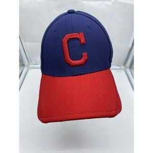 Cleveland Indians Blue Red C Cap Hat Flex L-XL Fitted New Era 3930 Large-XLarge